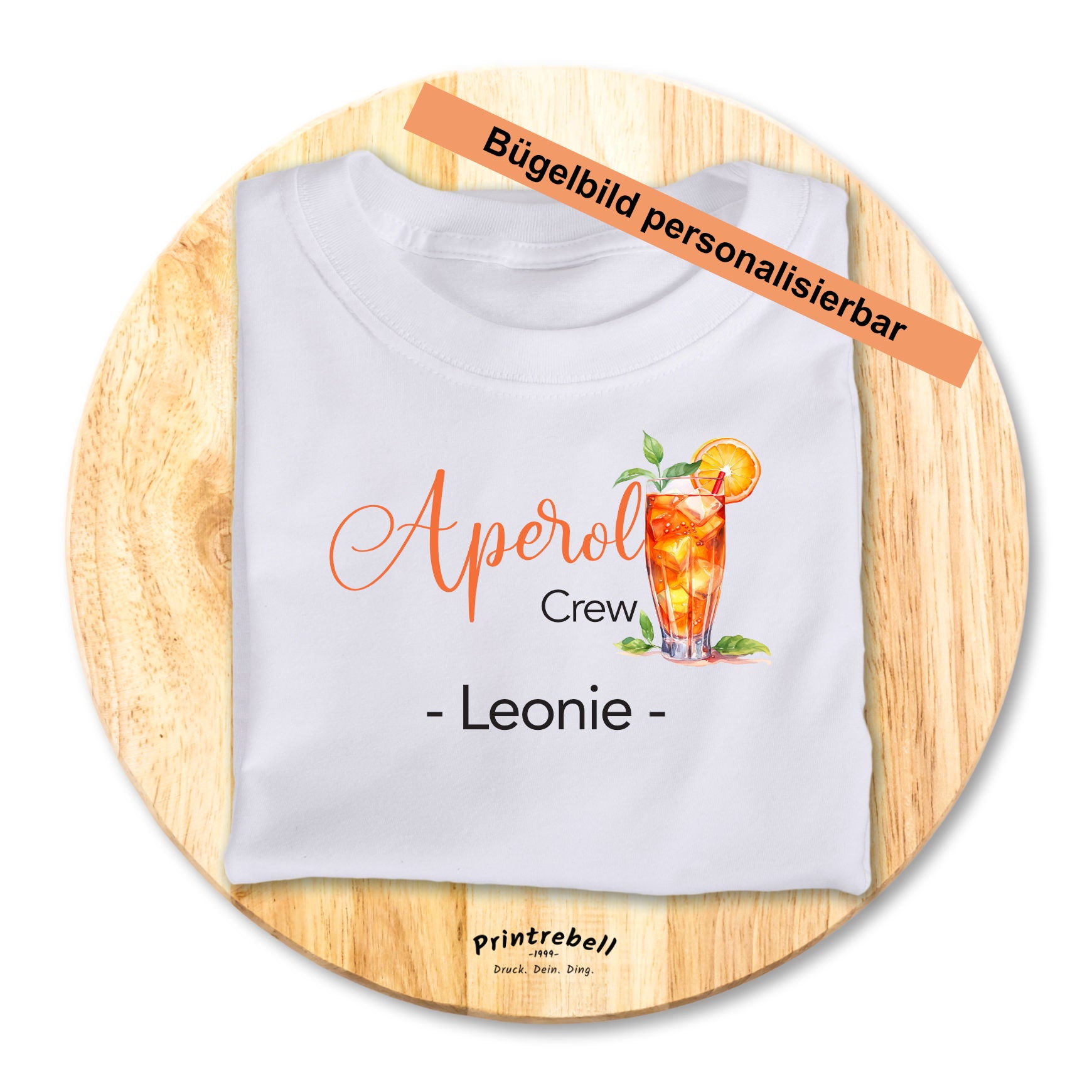 Bügelbilder Aperol_Crew personalisierbar