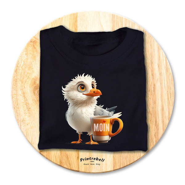 Bügelbild Möwe Tasse Moin