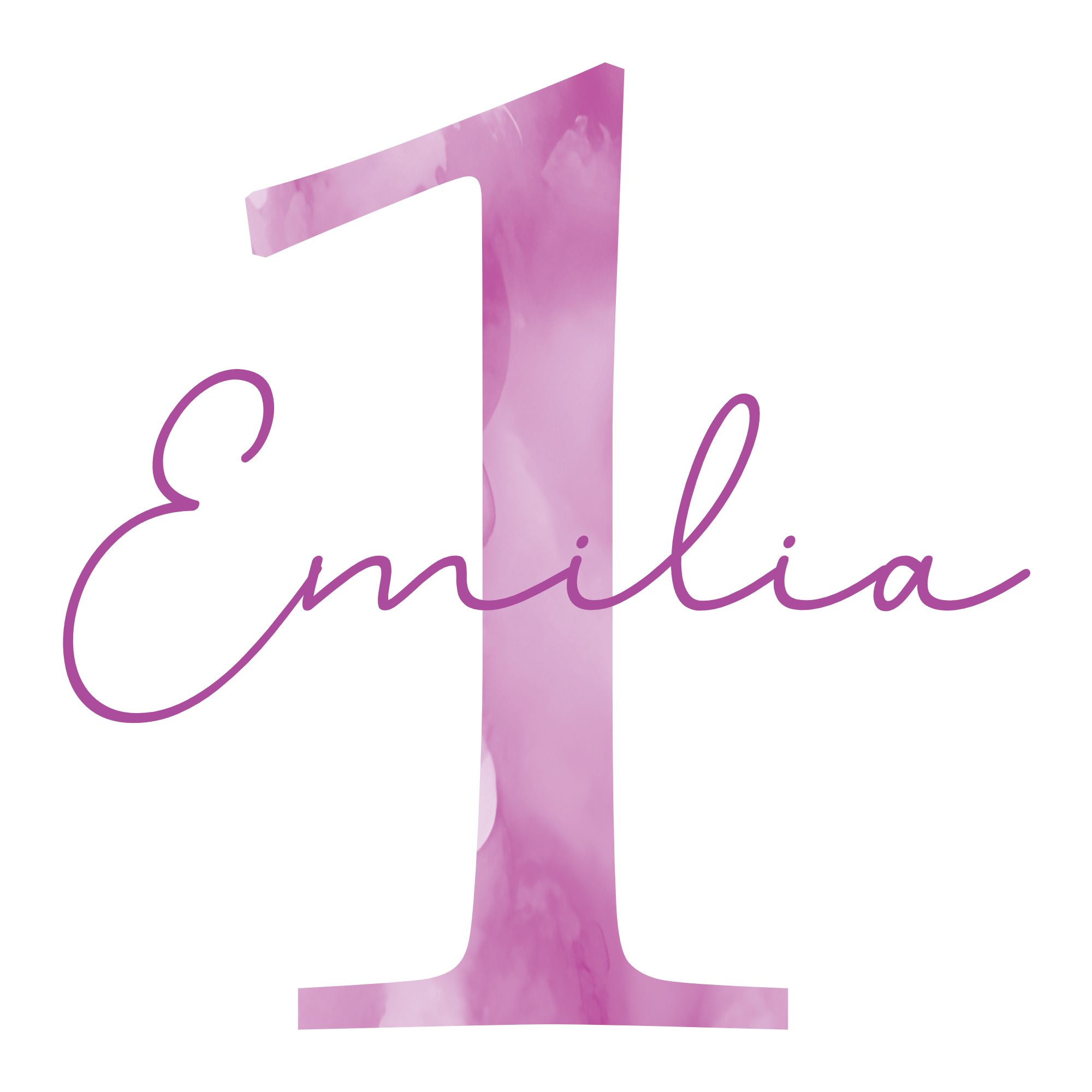 Bügelbild Erster_Geburtstag_Zahl_Name_lila
