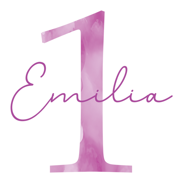 Bügelbild Erster_Geburtstag_Zahl_Name_lila
