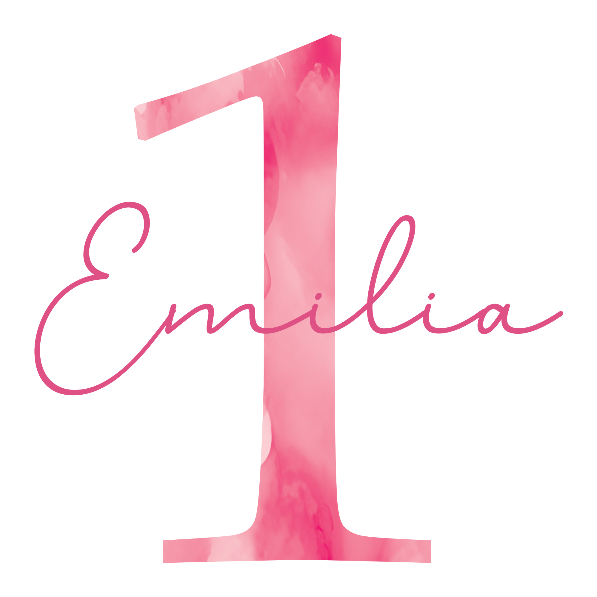Bügelbild Erster_Geburtstag_Zahl_Name_pink