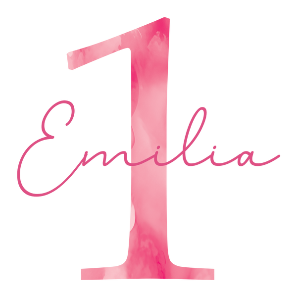 Bügelbild Erster_Geburtstag_Zahl_Name_pink