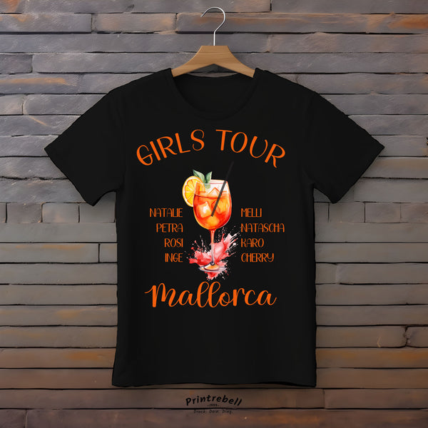 Bügelbilder T-Shirt_an_einer_Wand_Aperol_Girls_Tour