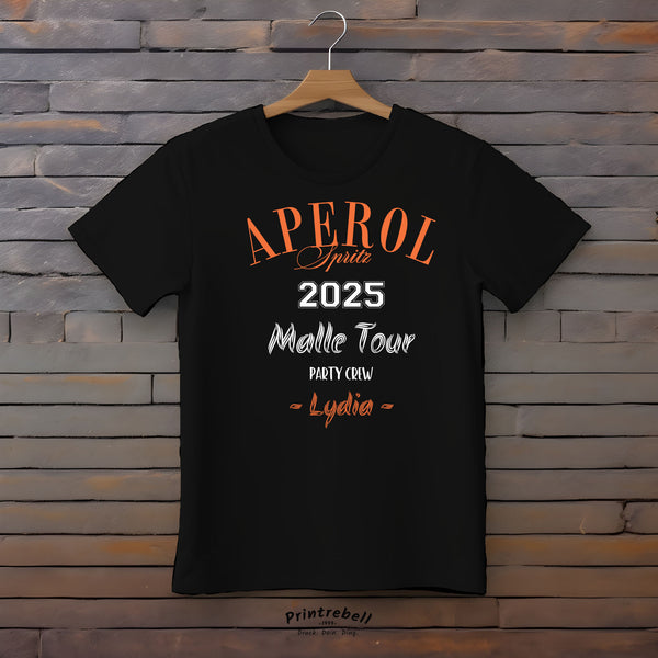 Bügelbilder T-Shirt_an_einer_Wand_Aperol_Malle