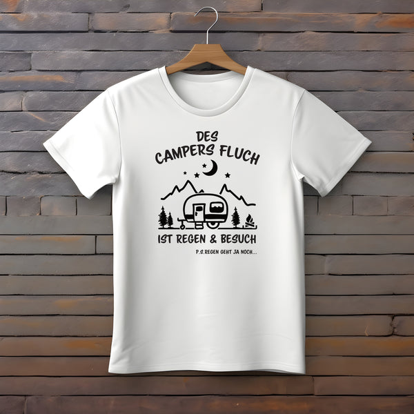 Bügelbilder weisses_Shirt_haengt_an_der_Wand-Camper-Fluch