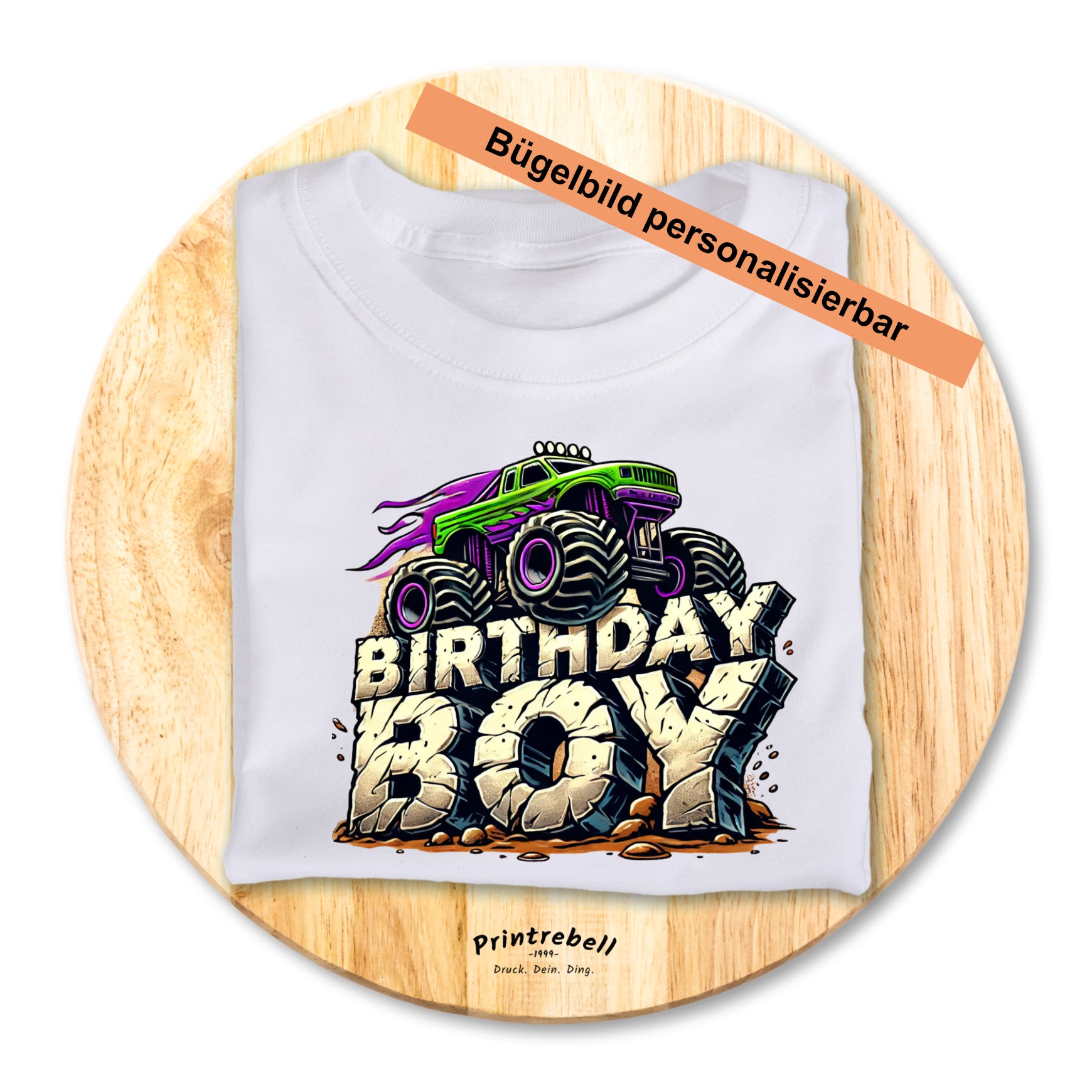 Bügelbild Jungen Geburtstag white-t-shirt-Birthday_Boy_Stone personalisierbar