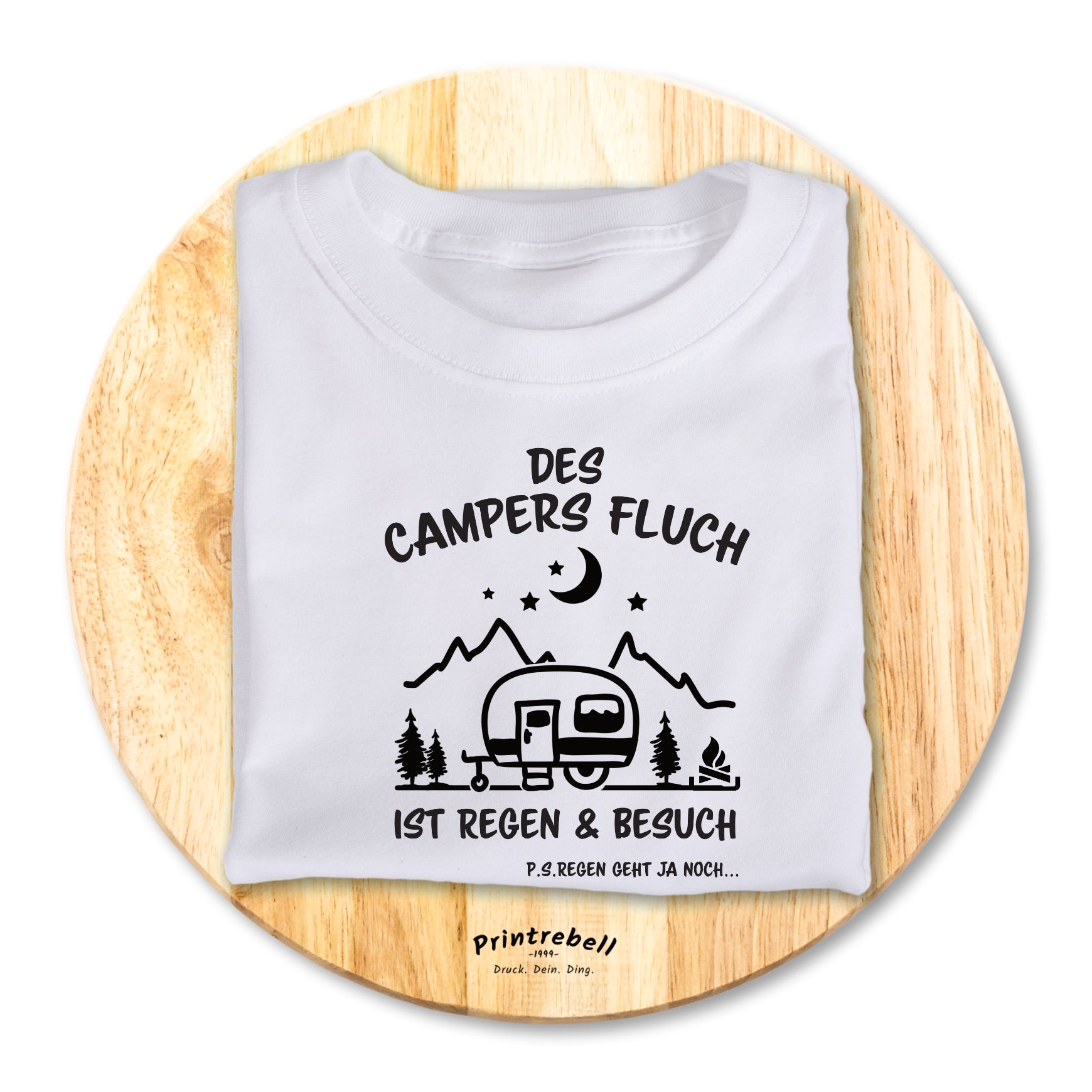Bügelbild white-t-shirt-Campers-Fluch