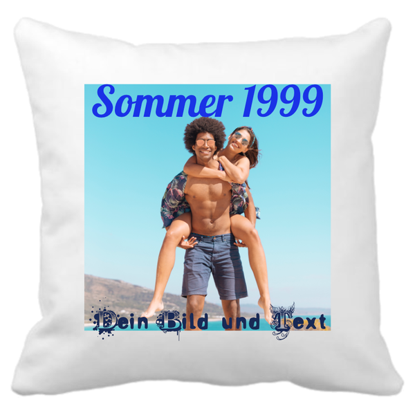 Kissen bedrucken lassen | Fotokissen selbst gestalten | 100 % Baumwolle ÖkoTex mit Füllung