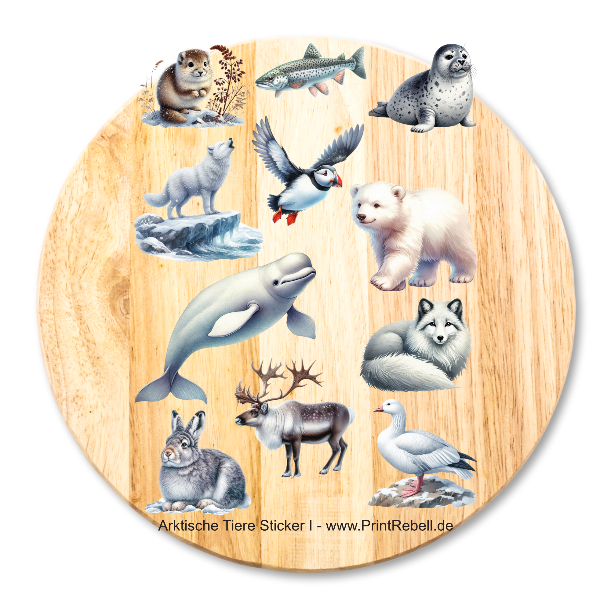 Stickerbogen zum Aufbügeln - Arktische Tiere