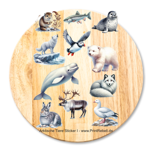 Stickerbogen zum Aufbügeln - Arktische Tiere