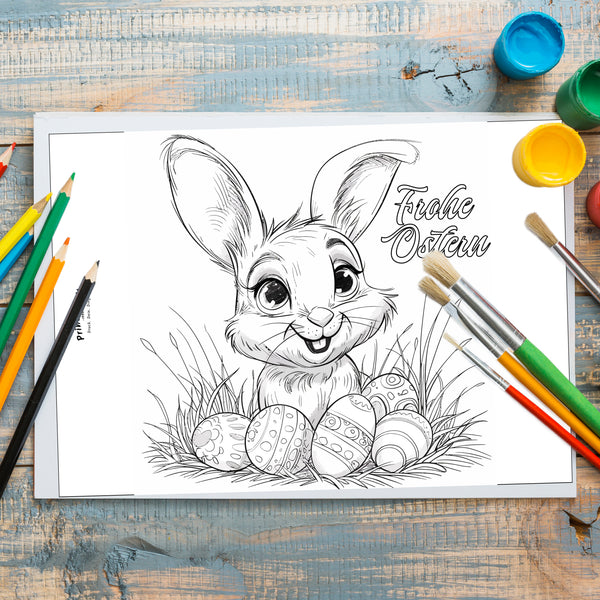 Kostenlos - Download Ausmalbild - Ostern