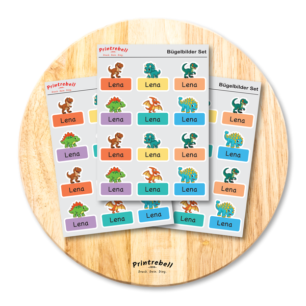 Stickerbogen Bügelbilder Dinosaurier