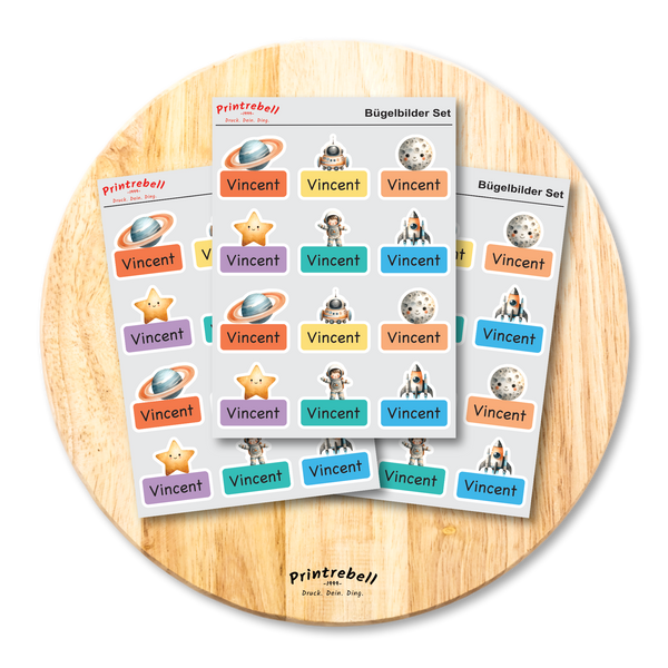 Stickerbogen Bügelbilder Raumfahrt