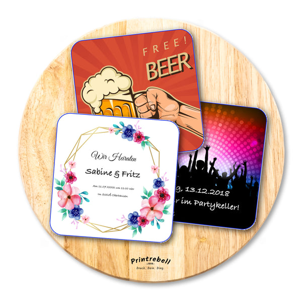 Bierdeckel einfach selbst gestalten und drucken lassen