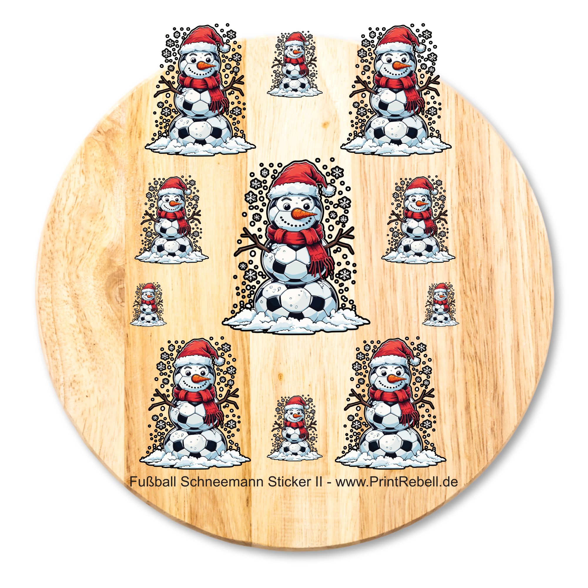 Rub on Sticker Fußball Schneemann II
