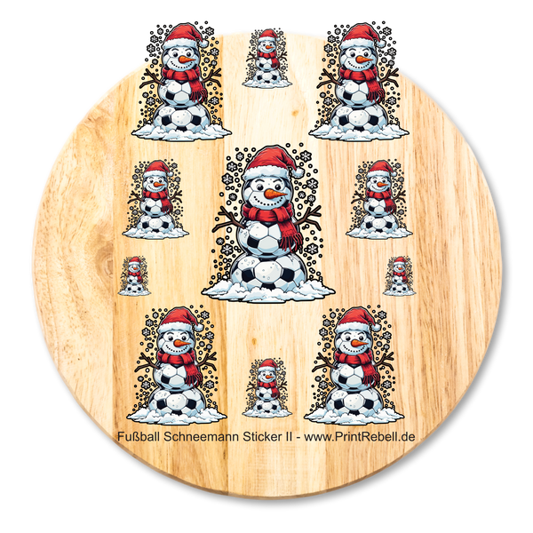 Rub on Sticker Fußball Schneemann II