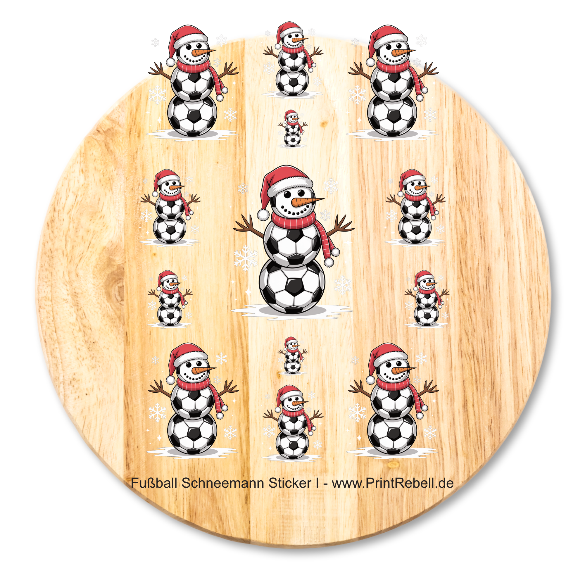 Rub ons als Stickerbogen - Schneemann I