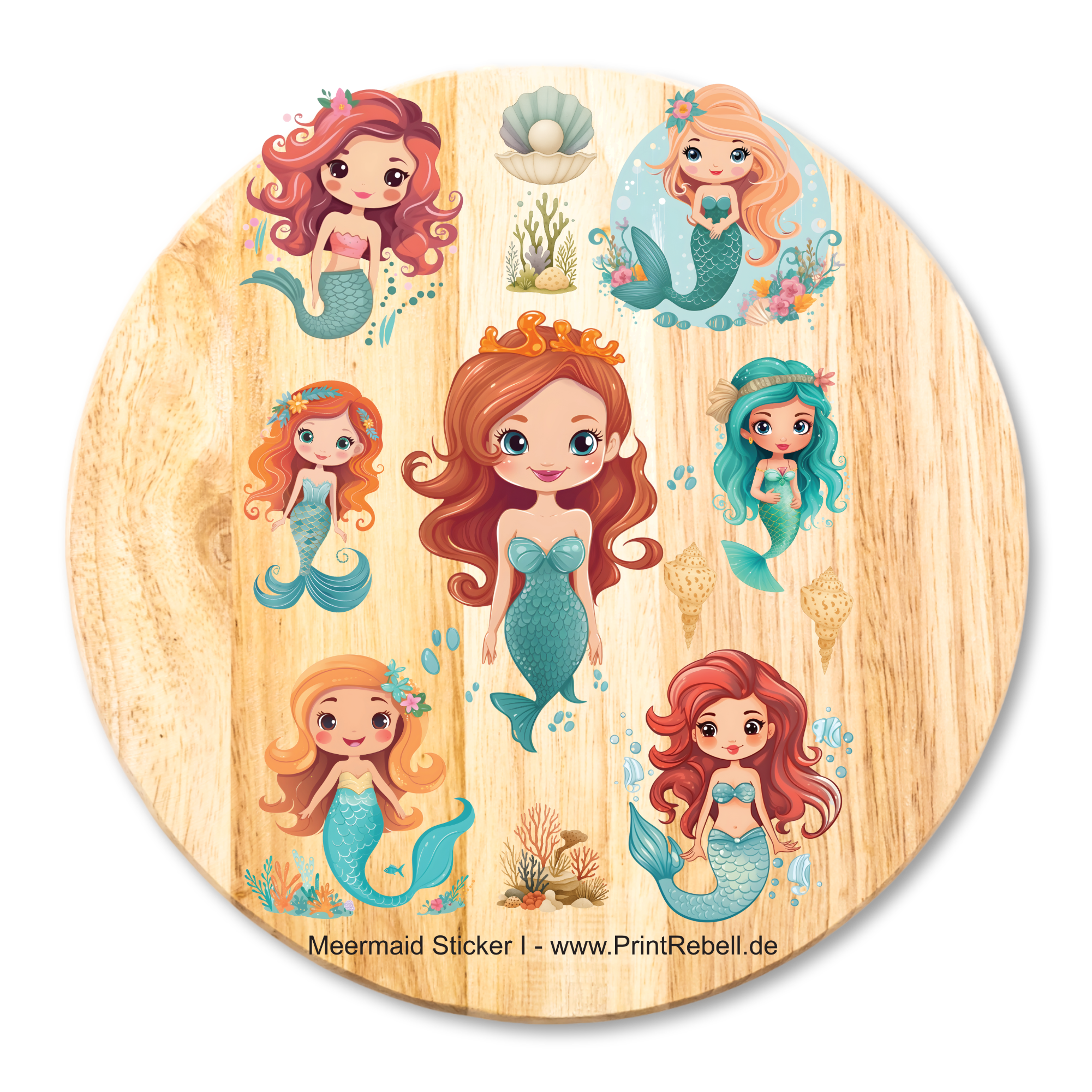 Bügelbilder Meerjungfrau - Meermaid 