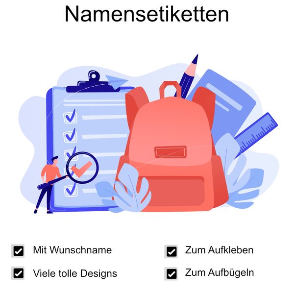 Namensetiketten mit Wunschname