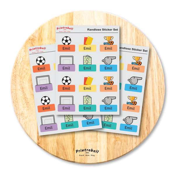 Fußball Sticker mit Namen