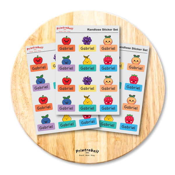 Rub on Aufkleber mit Namen