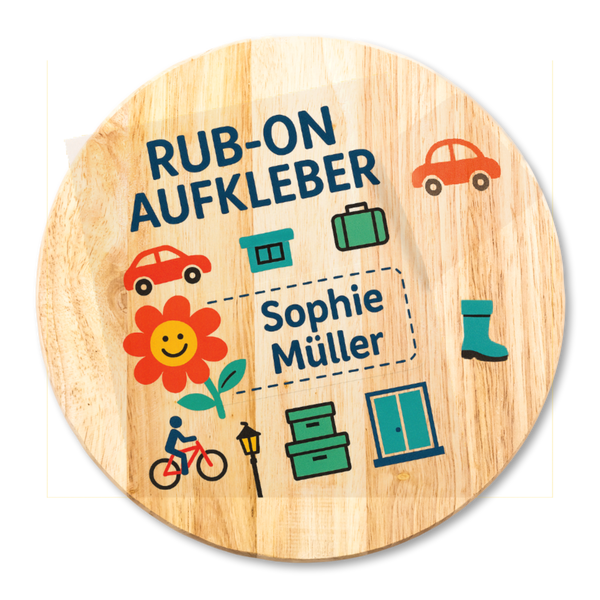 Randlose Rub on Sticker - Aufkleber selbst gestalten