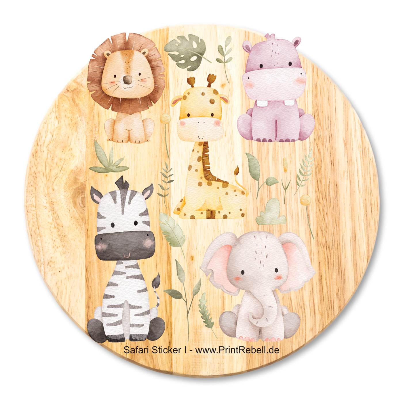 Randlose Sticker – Stickermotiv Safari | kreativ mit Kinder-Aufklebern