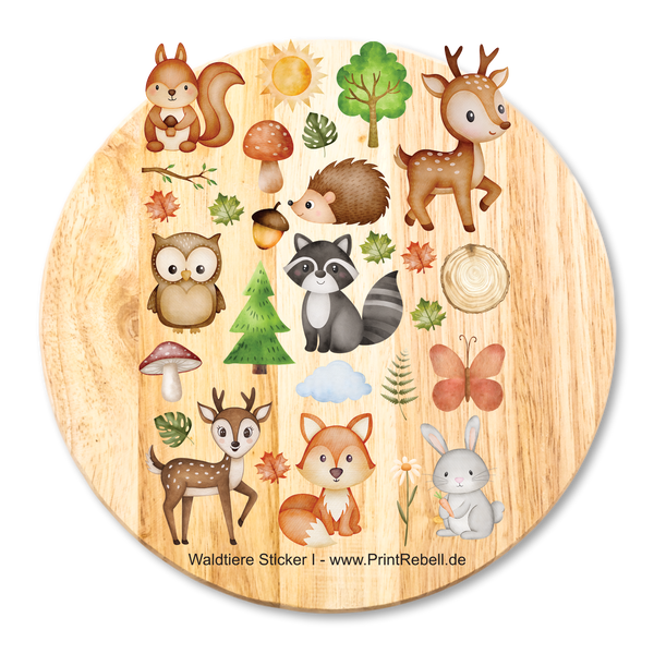 Bügelbilder Randlose Sticker Waldtiere I
